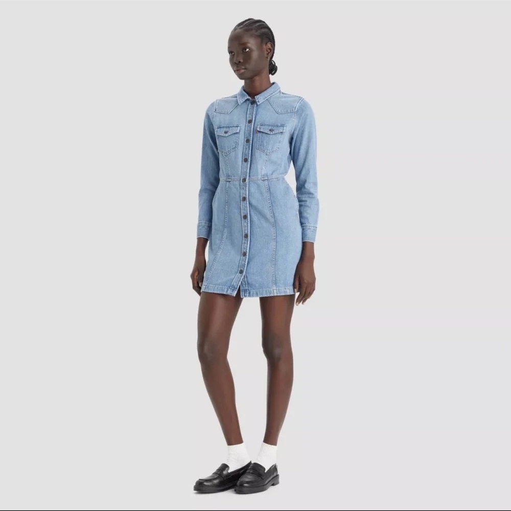🤠Levi’s Flynn Western Denim Dress – XL – Worn Once